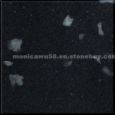 Black Engineered Quartz Tile - YQ003S