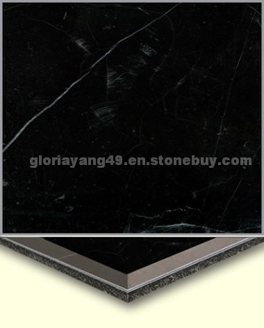 Black marble +Laminated with plastic aluminum tile