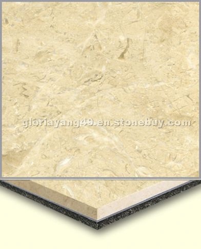 Crema marble + aluninum plastic laminated