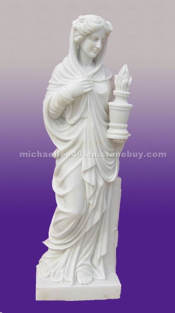 White Marble Human Carving