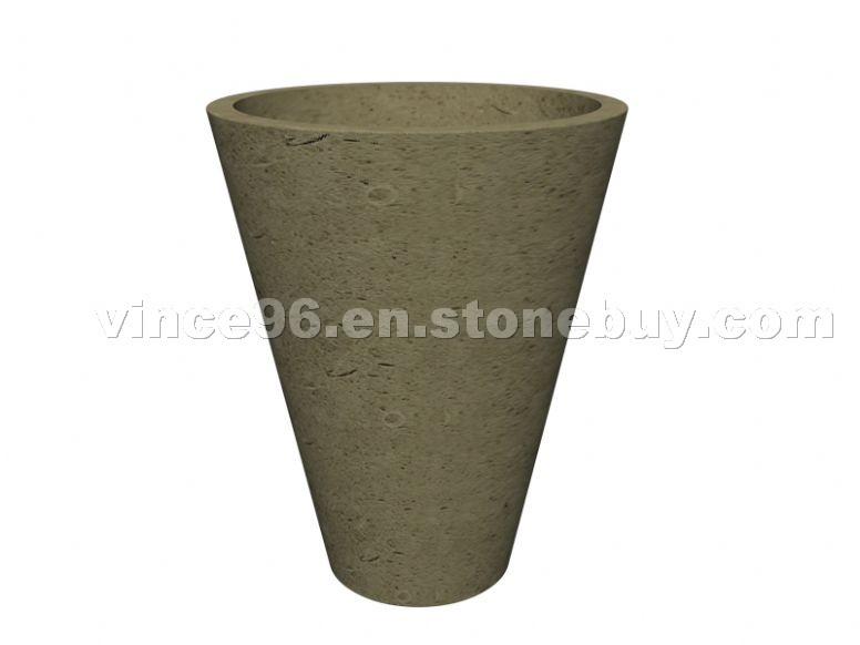 Round Cast Stone Planter - AAPL023