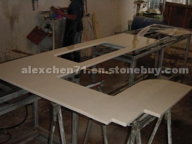 Crystallized stone countertop
