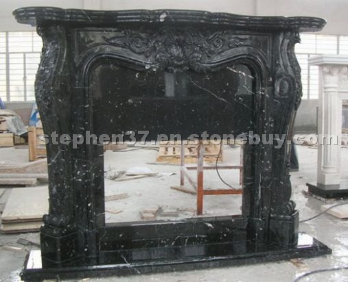 Black Marble Fireplace