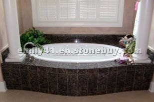 China Nero Portoro marble bath tub