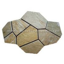slate - meshwork stone - yellow natural color