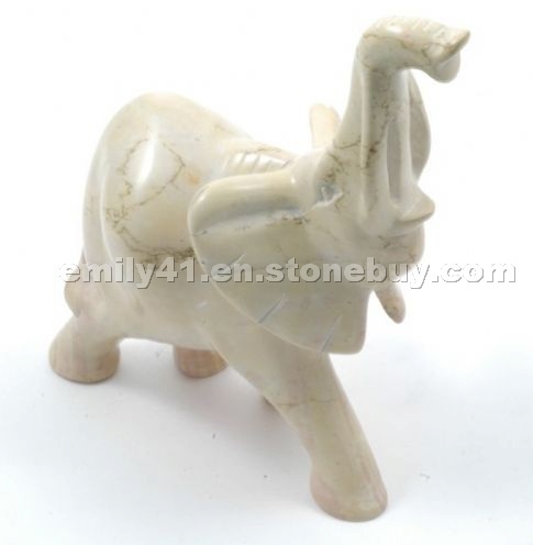 Limestone handcarved - animal statue