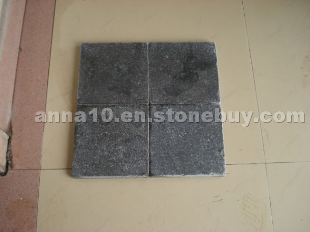 Blue limestone honed and tumbled tile