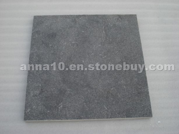 Blue limestone honed and sandblasted tile
