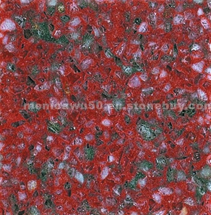 Red Engineered Quartz Tiles - YQ007D