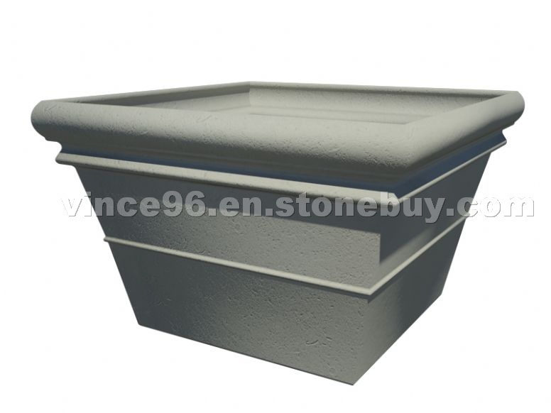 Square Cast Stone Planter - AAPL009