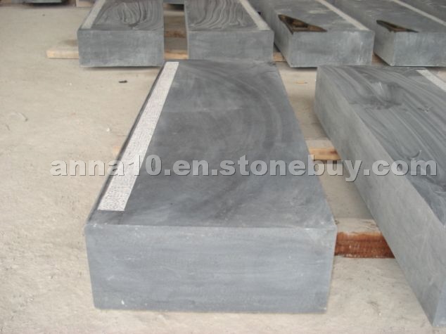 Blue limestone step stone