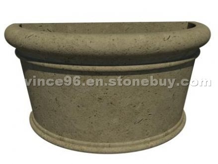 Half Round Cast Stone Planter - AAPL004