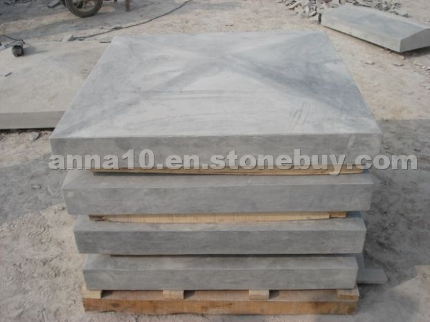 Blue limestone pier caps