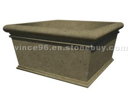Round Cast Stone Planter - AAPL006