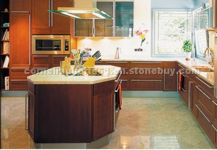 Granite kitchen island-flooring