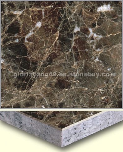 Dark Emperador Laminated with granite