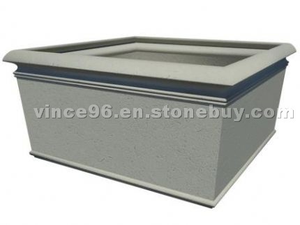 Square Cast Stone Planter - AAPL015