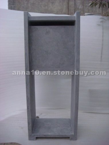 Blue limestone letter box