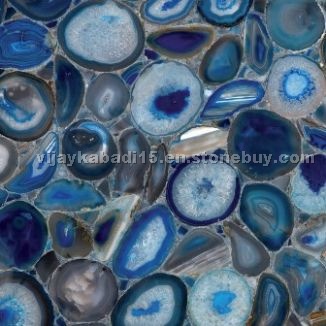 Blue Agate Semi Precious Stone