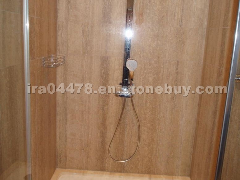 Travertino Oniciato Scuro Venato Shower