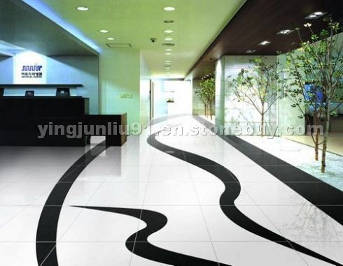 Snow White Glazed Ceramic Tile, Polished Ceramic T