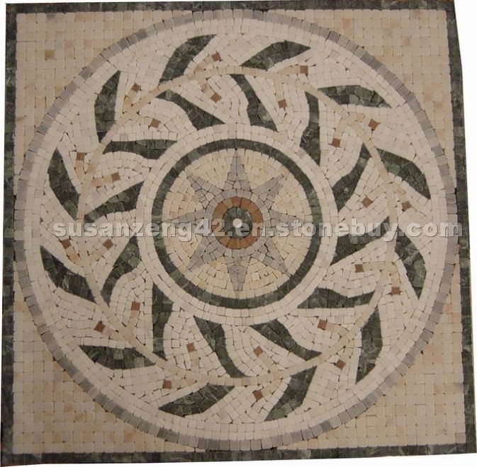 Mixed Stone Mosaic Medallion