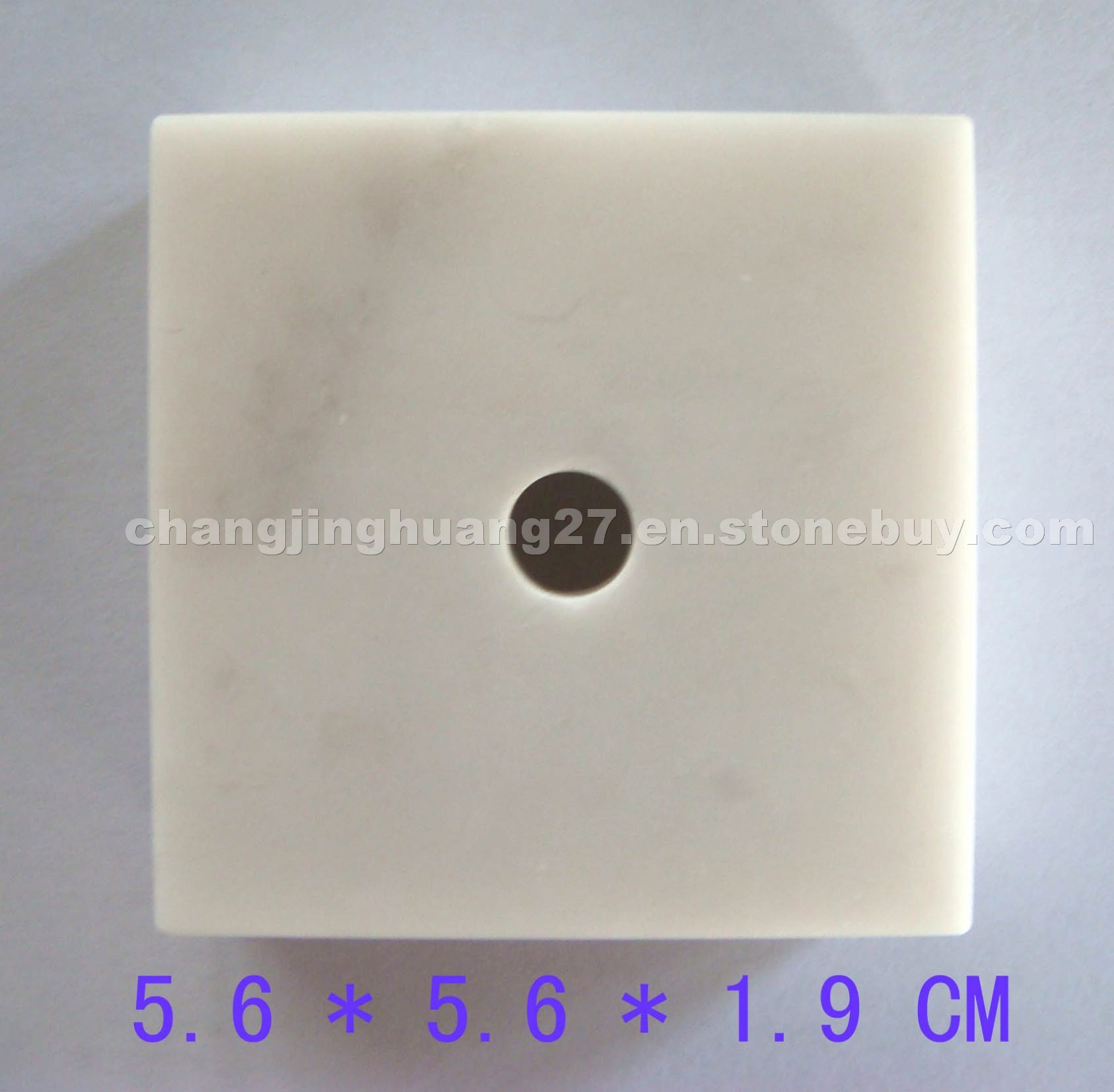 White marble base
