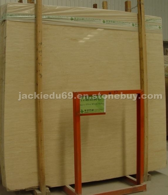 Super White Travertine Slab