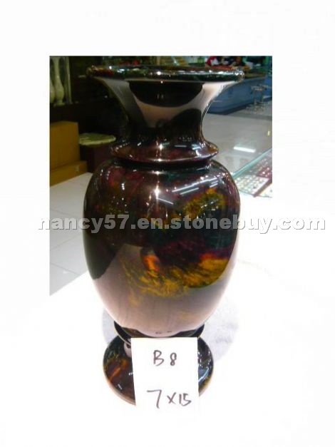 Multi-color jade vase
