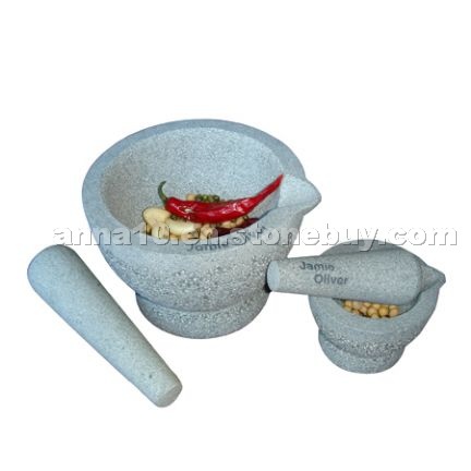 Granite mortar and pestle
