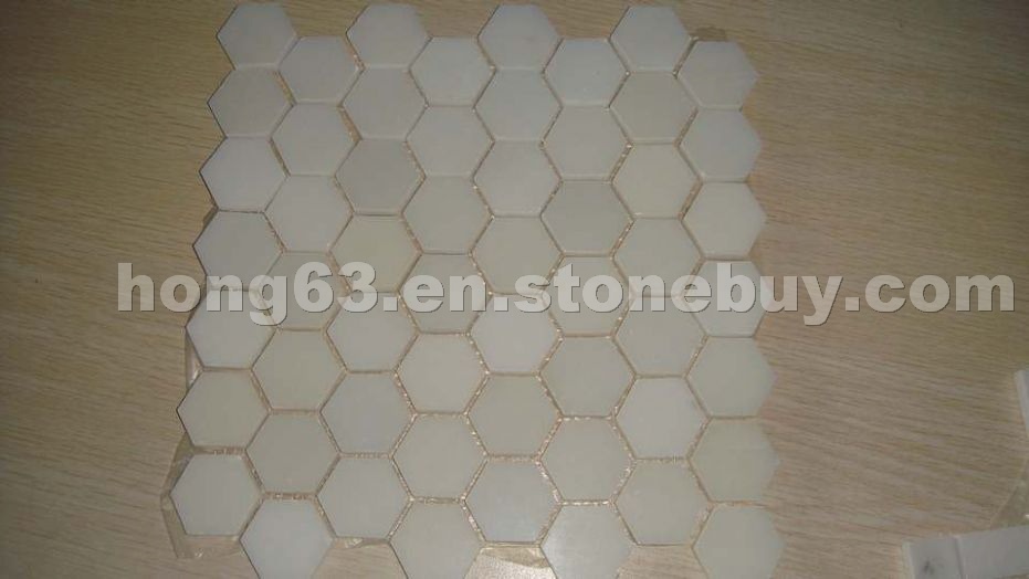 white marble mosaic