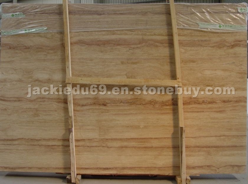 Red Vein Travertine Slab