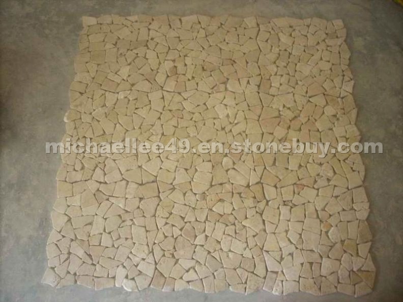 Travertine Pebble Mosaic