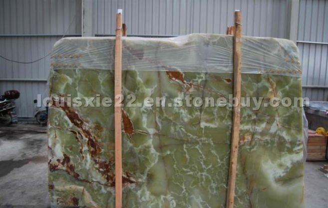 Green onyx slab