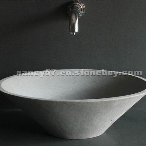 Basalt stone sink