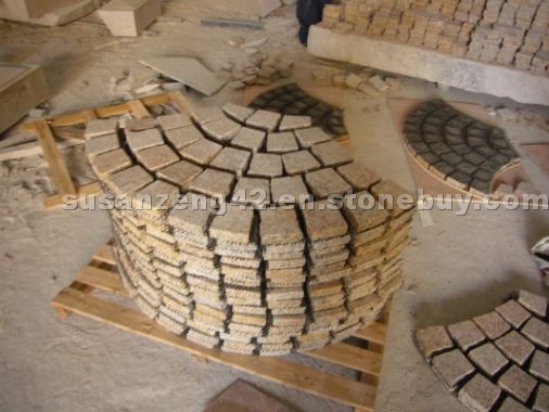 Paving stone on net