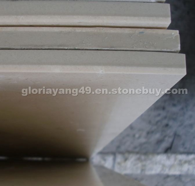 Crema Marfil composite with ceramic
