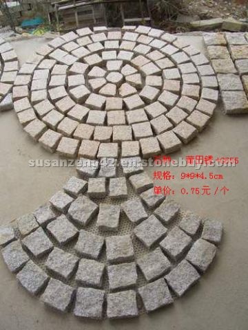 Stone cube pavement