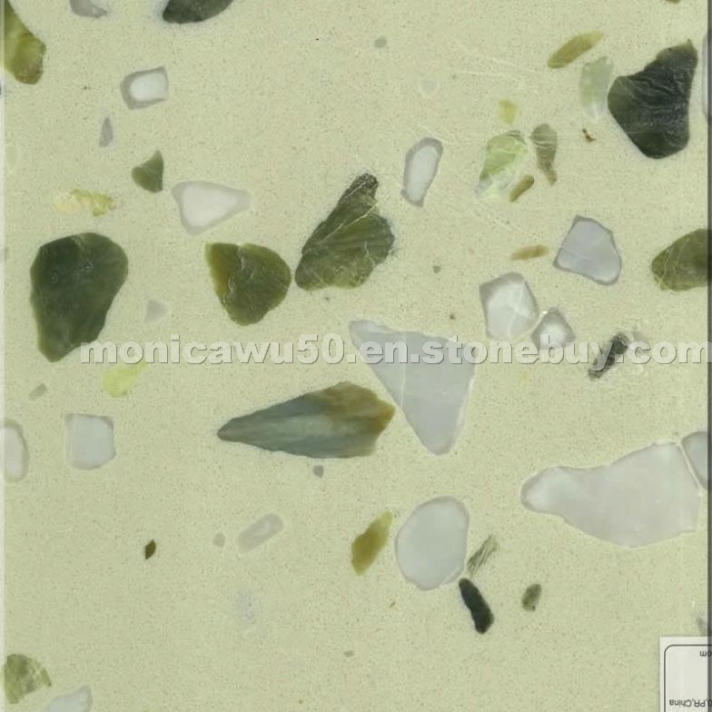Jade Green Marble Agglomerate stone - BB1006