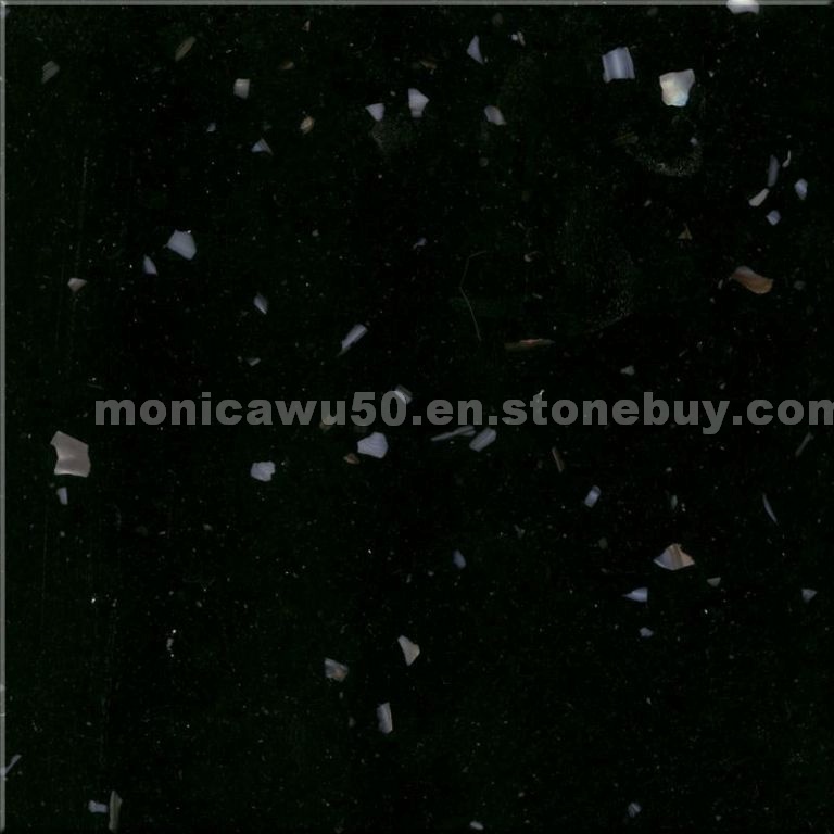 Shell Black Marble Agglomerate Stone - BB1012