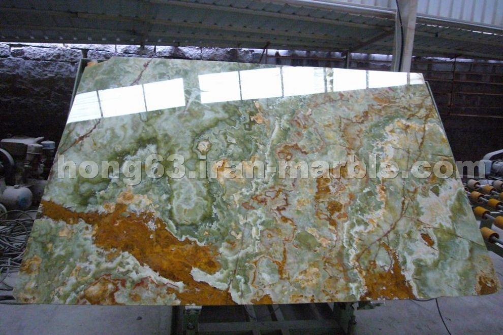 Green Onyx slabs