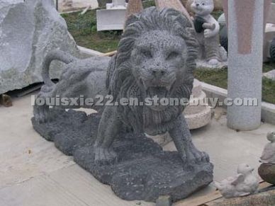Stone carving lion