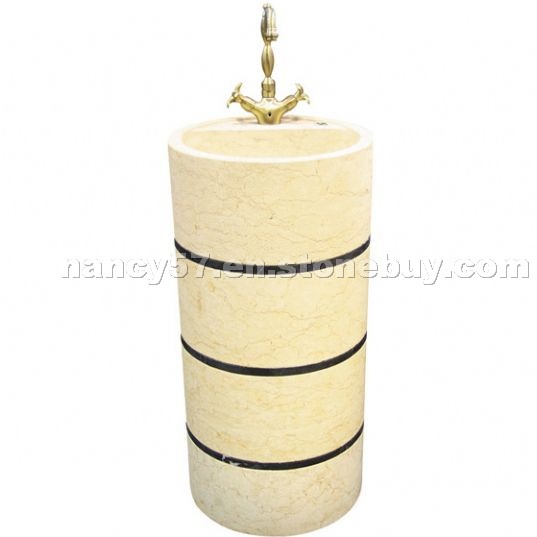 Gold Limestone Vanity, Wash Basin FVT-012