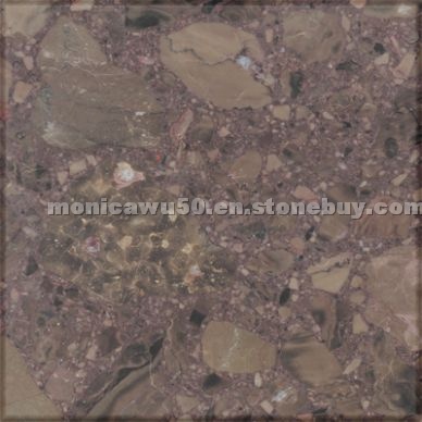 Crema Almond Big Grain Agglomerate Marble - BM0849