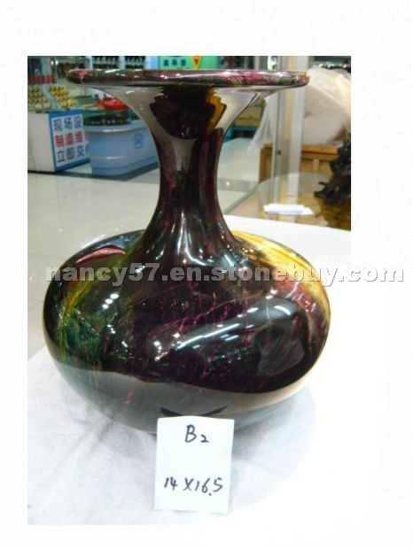 Multi-color jade vase Multi-color jade vase