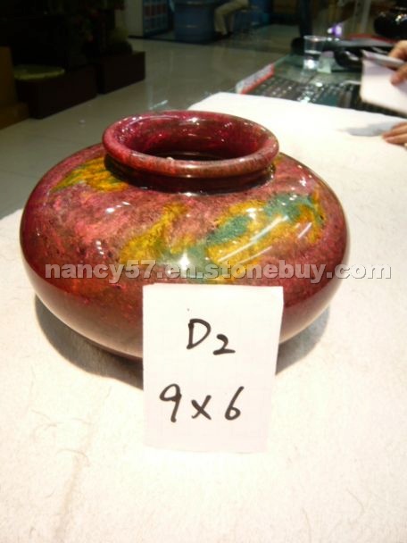 Multicolor jade vase