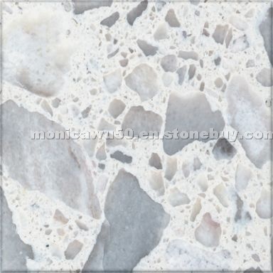 Big Grain White Agglomerate Marble - BM0863