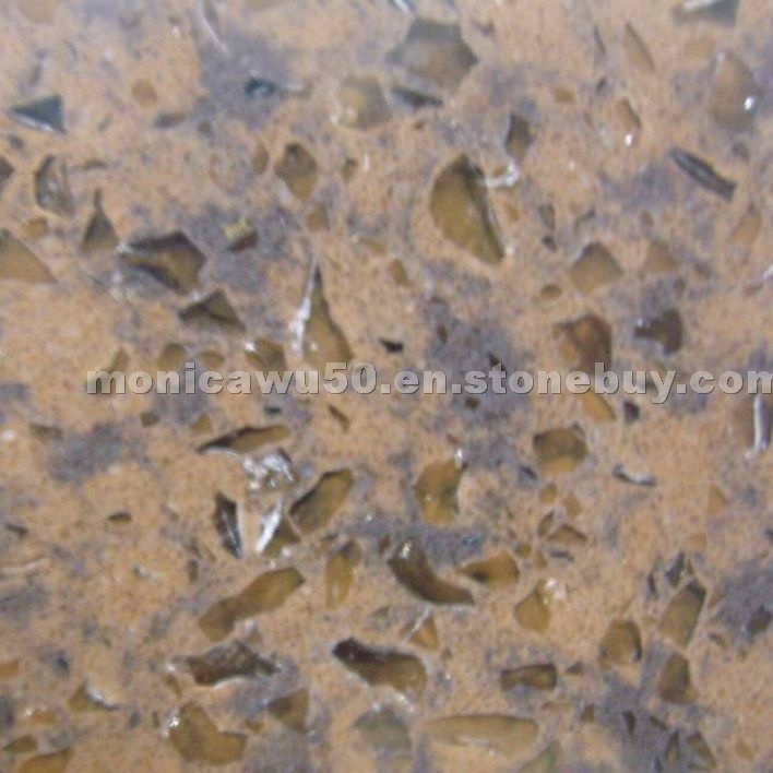 Brown Solid Surface Quartz Stone - YQ026S