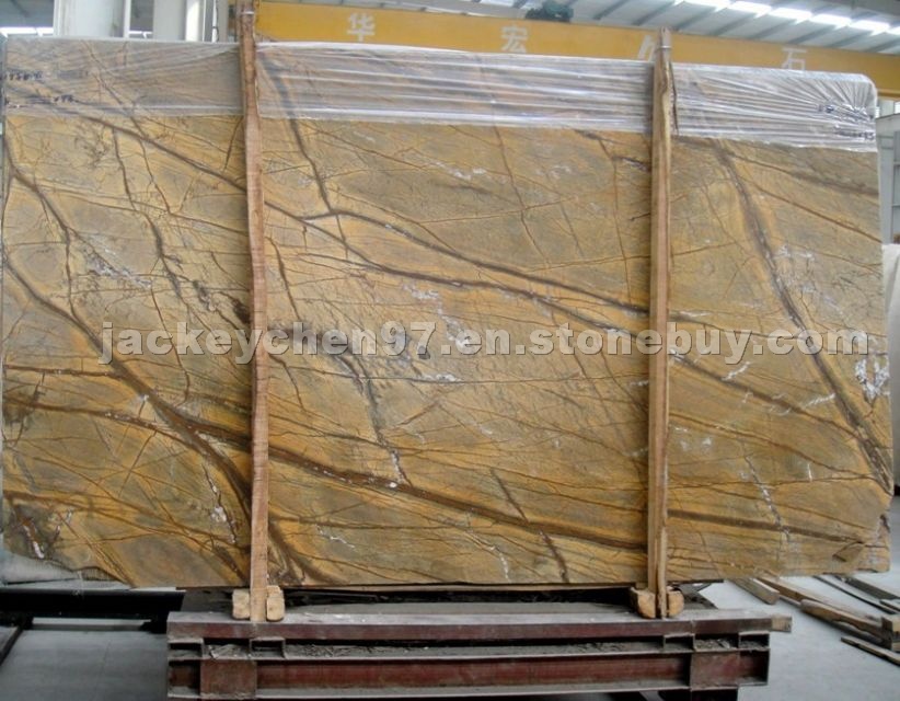 Rainforest Golden Marble Slabs