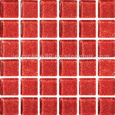 red glass /porcelain mosaic tiles